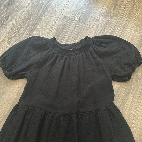 💕BOGO💕 Universal threads, target black gauze babydoll dress puff sleeves boho - Picture 3 of 8